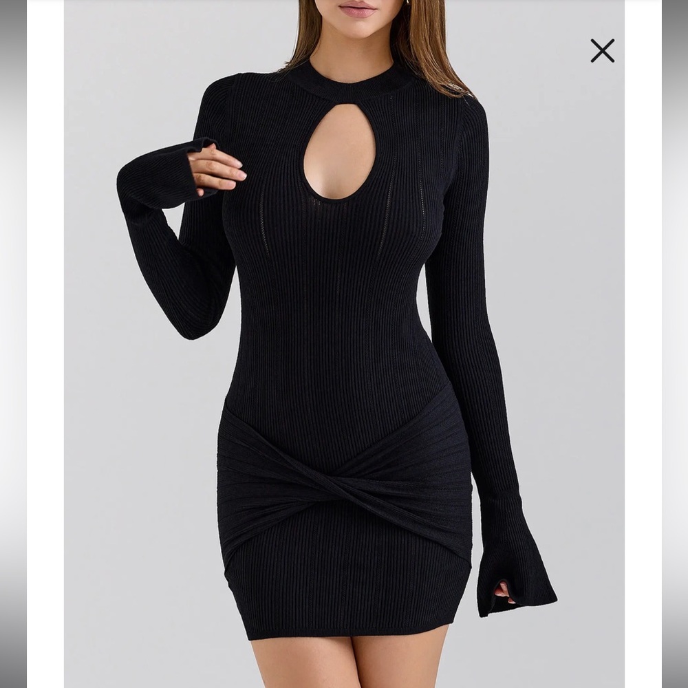 House of CB Aziza dress black Size S NWT